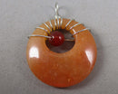 Carnelian Gemstone Pendant (Vintage) H088-16