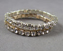 Set of 2 Rhinestone Stretch Rings (Vintage) H088-20