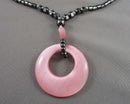 Hematite & Cats Eye Necklace (Vintage) H088-21