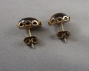 Tiger Eye Gemstone Earrings (Vintage) H0090-5