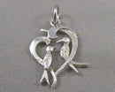 Love Birds Pendant 925 Sterling Silver (Vintage) H090-21