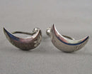 Forstner Crescent Moon 925 Sterling Silver Earrings Screw Back (Vintage) H090-26
