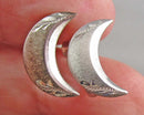 Forstner Crescent Moon 925 Sterling Silver Earrings Screw Back (Vintage) H090-26