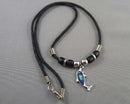 Abalone Shell Dolphin Pendant Necklace (Vintage) H090-29