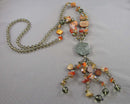 Carnelian, Shell & Green Jasper Necklace H093-4