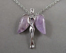 Amethyst Pendant Necklace (Vintage) H093-6