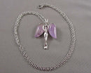 Amethyst Pendant Necklace (Vintage) H093-6
