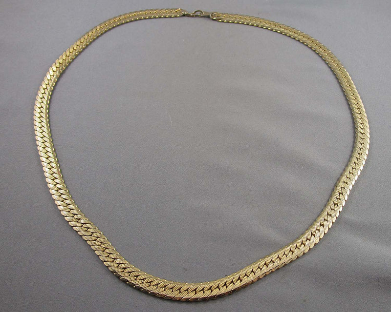 8.5mm Quality Gold Tone Chain Necklace (Vintage) H093-8