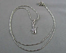 Pretty Silver Tone Pendant Necklace (Vintage) H093-12