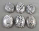 Grey Crazy Lace Agate Gemstone Cabochon 1pc 30x22mm Z073