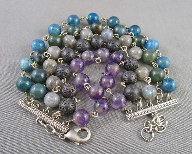 Multi Gemstone Vintage Bracelet H076-9