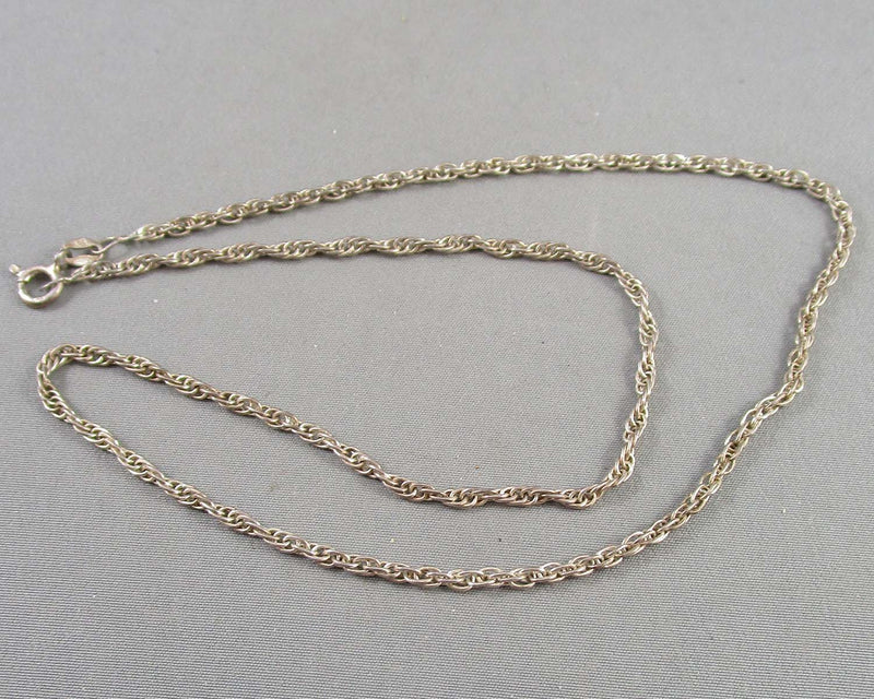 1.5mm Rope Chain Sterling Silver 925 (Vintage) H076-19