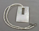Mother of Pearl Pendant Necklace (Vintage) H093-15