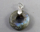 Labradorite Gemstone Pendant (Vintage) H093-21