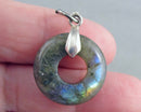 Labradorite Gemstone Pendant (Vintage) H093-21