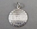 "I'll Never Stop Loving You" Pendant 925 Sterling Silver (Vintage) H093-29