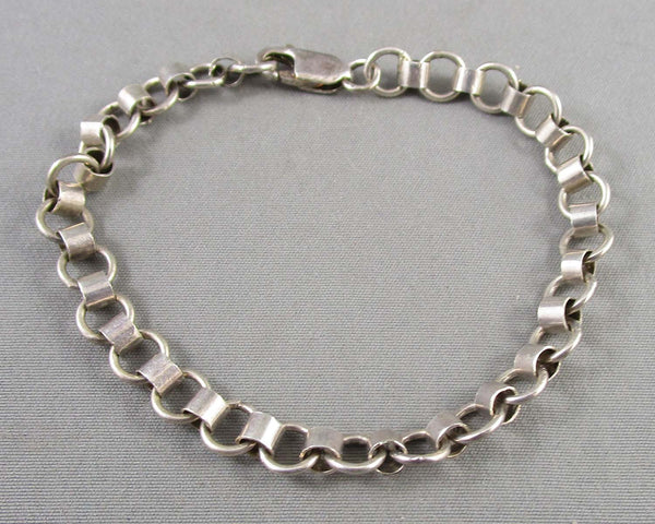 Rolo Chain Bracelet Sterling Silver 925 (Vintage) H078-16