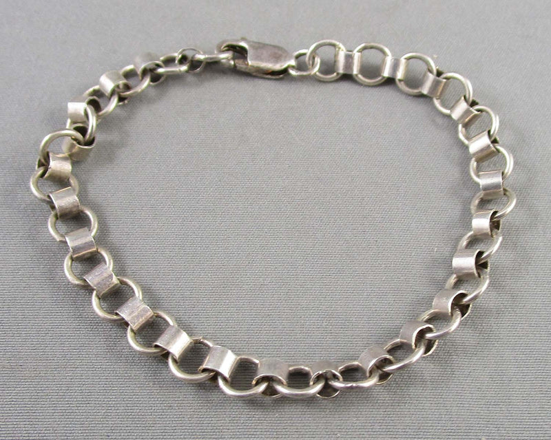 Rolo Chain Bracelet Sterling Silver 925 (Vintage) H078-16