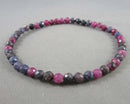 Faceted Ruby & Sapphire Gemstone Bracelet Z002