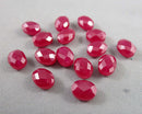 Ruby Flat Oval Beads 2pc 9x7mm C128