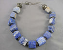 Lapis Lazuli Gemstone Necklace (Vintage) H094-5