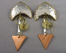 Hammered Metal Earrings (Vintage) H094-8