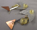 Hammered Metal Earrings (Vintage) H094-8