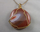 Agate Gemstone Pendant Necklace (Vintage) H094-9