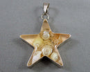 Shell Star Pendant 925 Sterling Silver (Vintage) H094-10