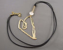 Pearl Heart Pendant Necklace (Vintage) H094-22