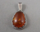 Amber Gemstone Pendant 925 Sterling Silver (Vintage) H095-4