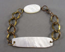 Mother of Pearl Gemstone Bracelet (Vintage) H095-8