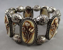 Oval Floral Cameo Bracelet (Vintage) H095-10