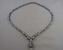 Hematite Gemstone Necklace (Vintage) H095-11