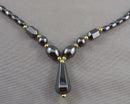 Hematite Gemstone Necklace (Vintage) H095-11