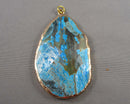 Chrysocolla Gemstone Pendant (Vintage) H095-13