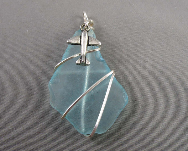 Sea Glass Pendant (Vintage) 1pc H007-1