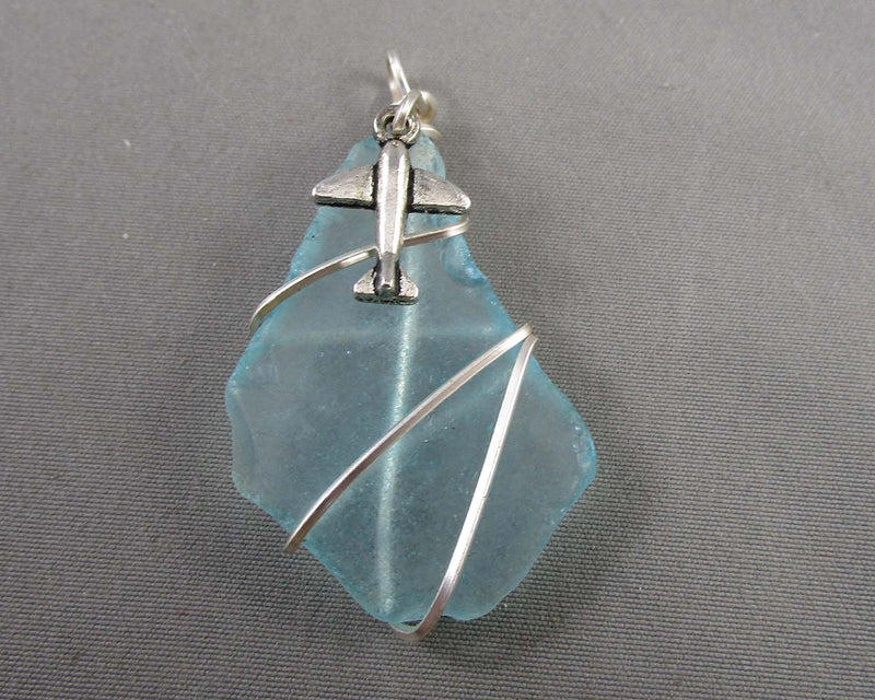 Sea Glass Pendant (Vintage) 1pc H007-1