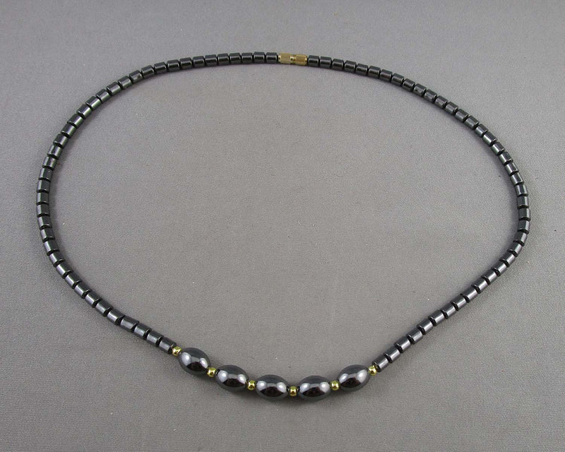 Hematite Necklace Vintage H007-5