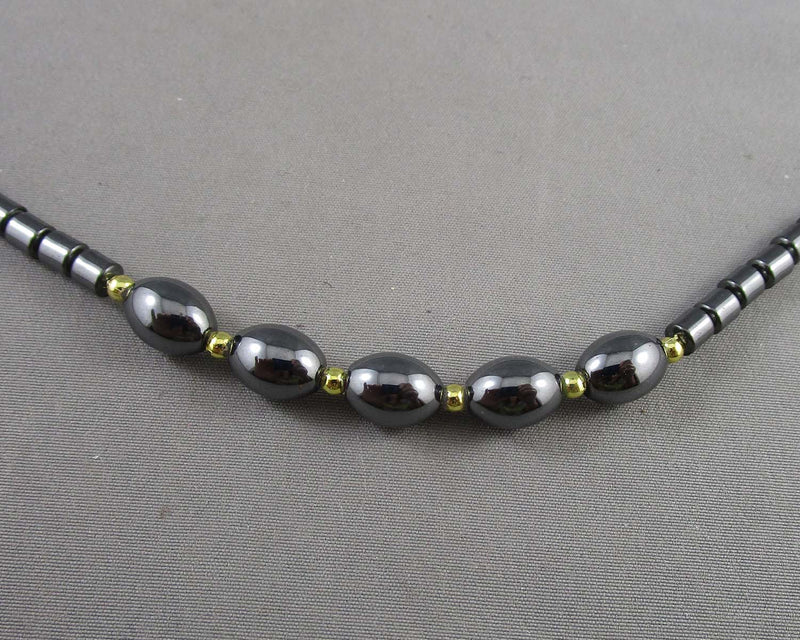 Hematite Necklace Vintage H007-5