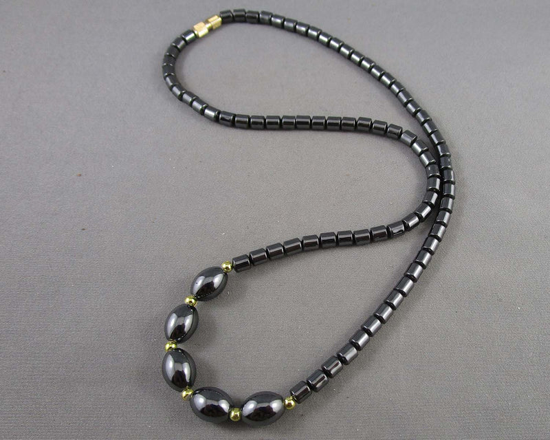 Hematite Necklace Vintage H007-5
