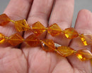 Amber Diamond Beads 8x10mm C765