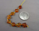 Amber Diamond Beads 8x10mm C765