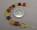 Amber Square Beads 7mm C764