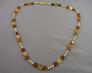 Amber Gemstone Necklace Vintage Z008