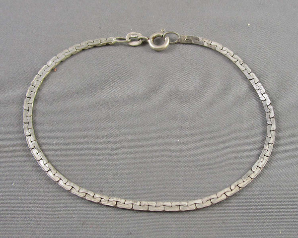 Oval Link Chain Bracelet Sterling Silver 925 (Vintage) H007-15