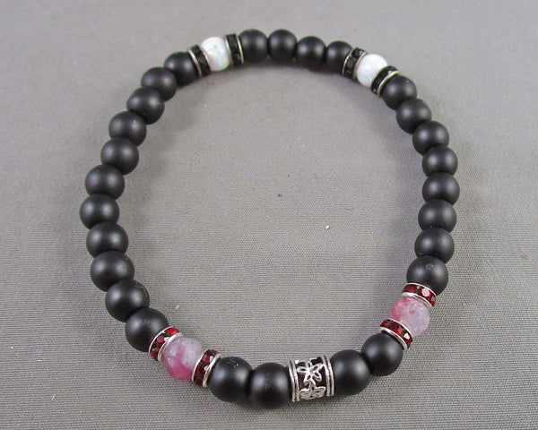 Opal and Pink Tourmaline Bracelet 1pc H007-21