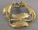 925 Sterling Silver Gold Plated Leaf Bracelet (Vintage) H095-24