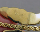 925 Sterling Silver Gold Plated Leaf Bracelet (Vintage) H095-24