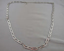 Silver Tone Paper Clip Chain Necklace Vintage H097-8